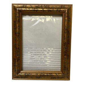 Floral Gilt Wood Photo Frame for 5x7" Photo plus Photo Sleeve Insert